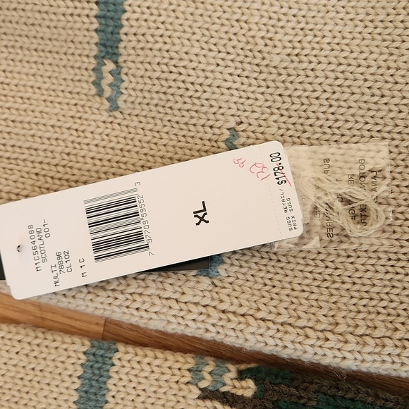 Vintage 90s Lauren Ralph Lauren Hand Knit Cowichan Scenic Landscape Dog Sweater - Picture 4 of 5